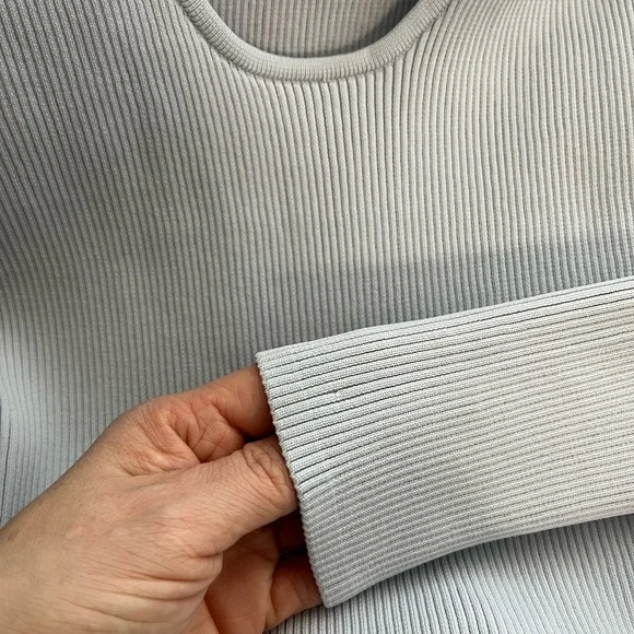 Tibi Tech Rib Bodysuit Light Blue - Picture 16 of 16